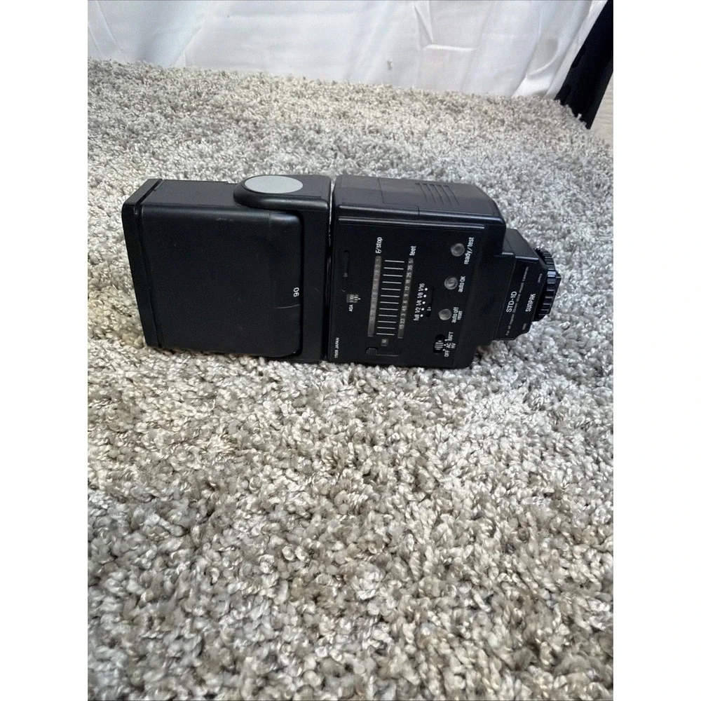 Sunpak Auto 30DX Flash w MX-2D Minolta Adapter Vintage Camera Flash Untested